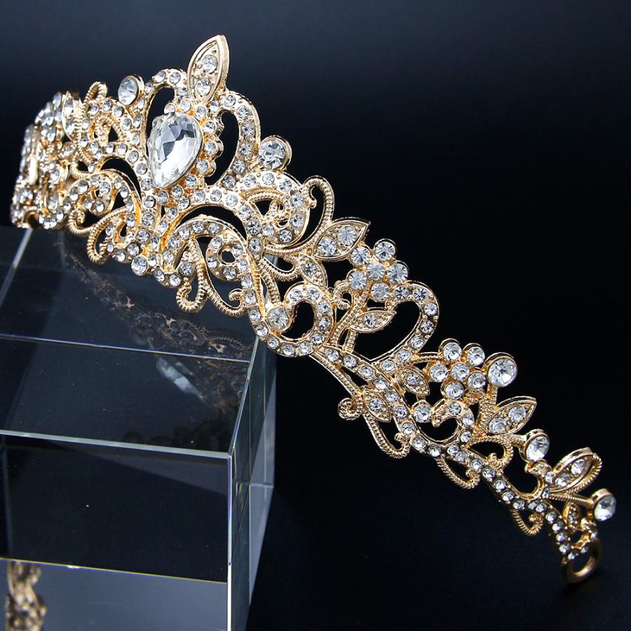 ティアラ ウエディング コスプレ 髪飾り 花嫁 結婚式 ヘッドドレス ブライダル パーティー 二次会 ヘアアクセサリー キラキラ | plusnao | 07