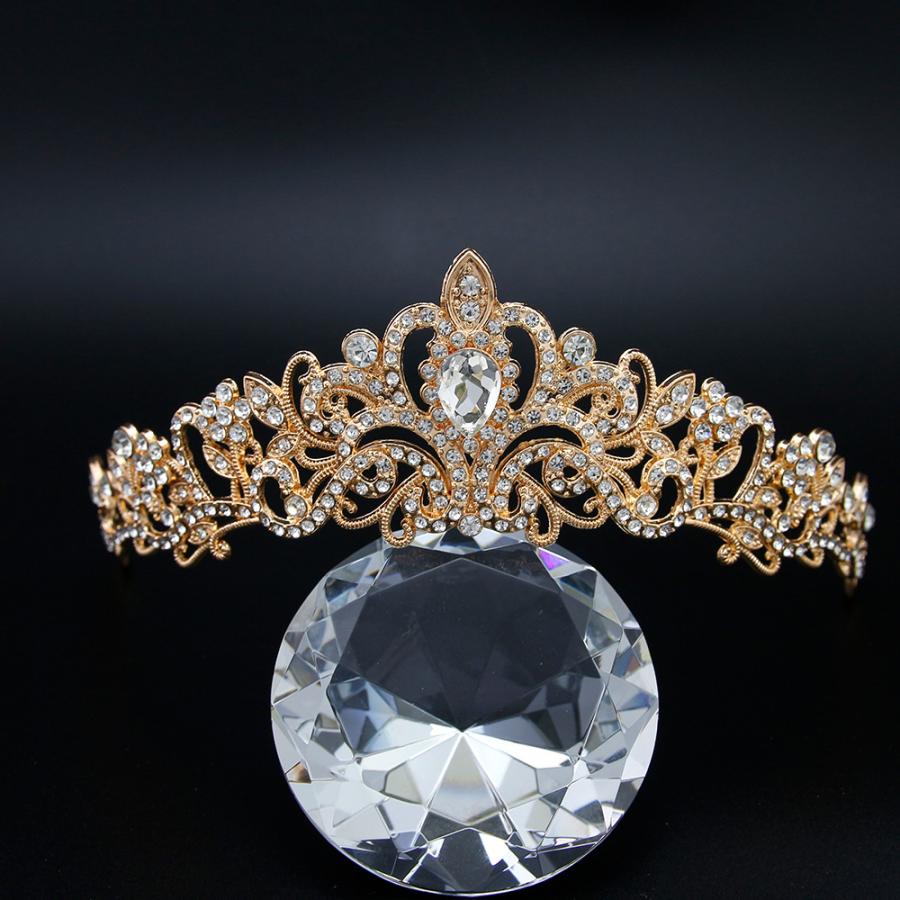 ティアラ ウエディング コスプレ 髪飾り 花嫁 結婚式 ヘッドドレス ブライダル パーティー 二次会 ヘアアクセサリー キラキラ | plusnao | 08