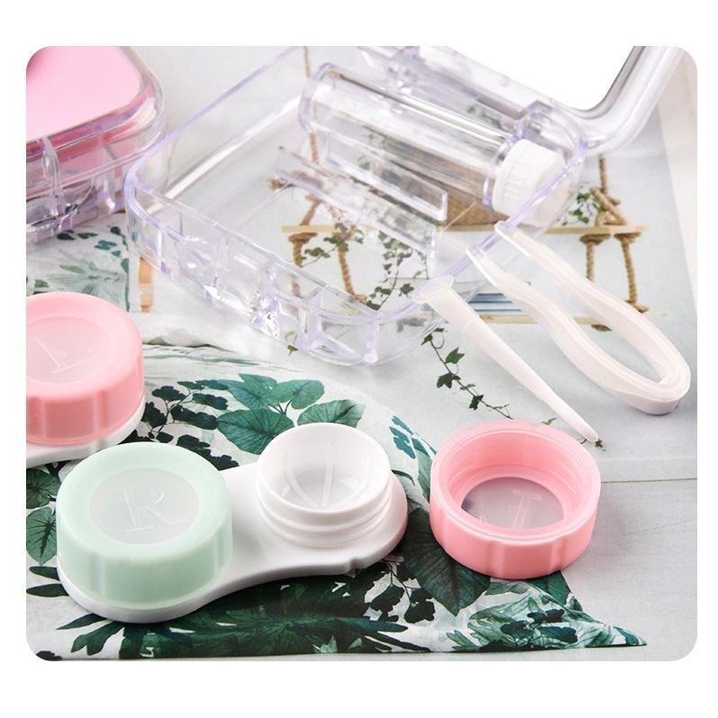 plusnao コンタクトレンズケース ソフトレンズ キット ピンセット 鏡