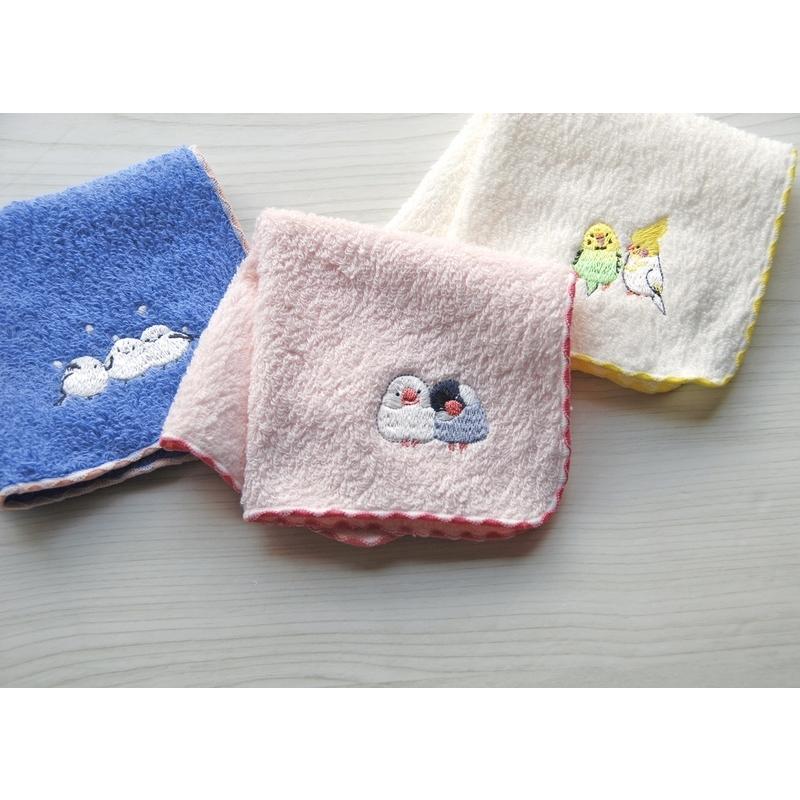 plusnao タオルハンカチ ステッチライク〜とり〜 ハンドタオル