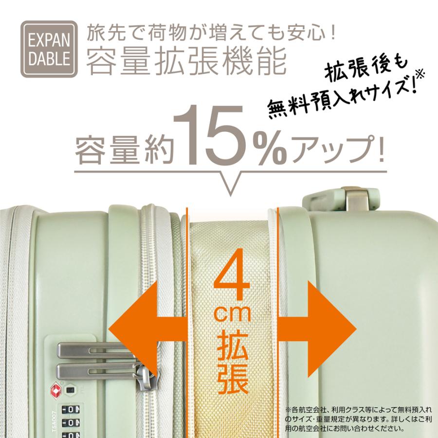 PLUS ONE スーツケース キャリーケース フロントオープン LLサイズ