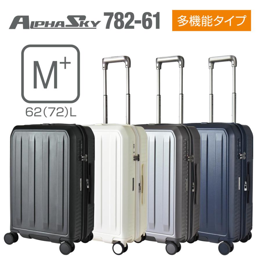 PLUS ONE 【期間限定20％OFFクーポン】スーツケース ストッパー付 拡張