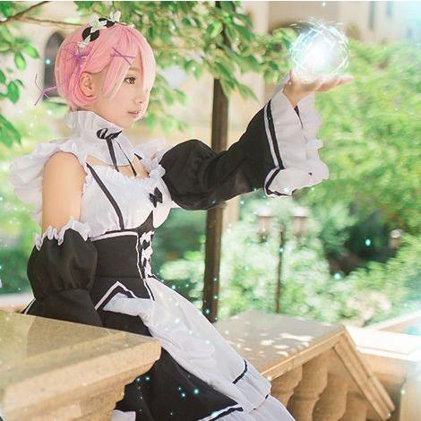 ウィッグ付き Re:ゼロから始める異世界生活 風 リゼロ ラム レム ウィッグ付き Re:ゼロから始める異世界生活 風 リゼロ ラム レム