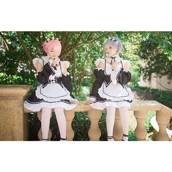 ウィッグ付き Re:ゼロから始める異世界生活 風 リゼロ ラム レム ウィッグ付き Re:ゼロから始める異世界生活 風 リゼロ ラム レム