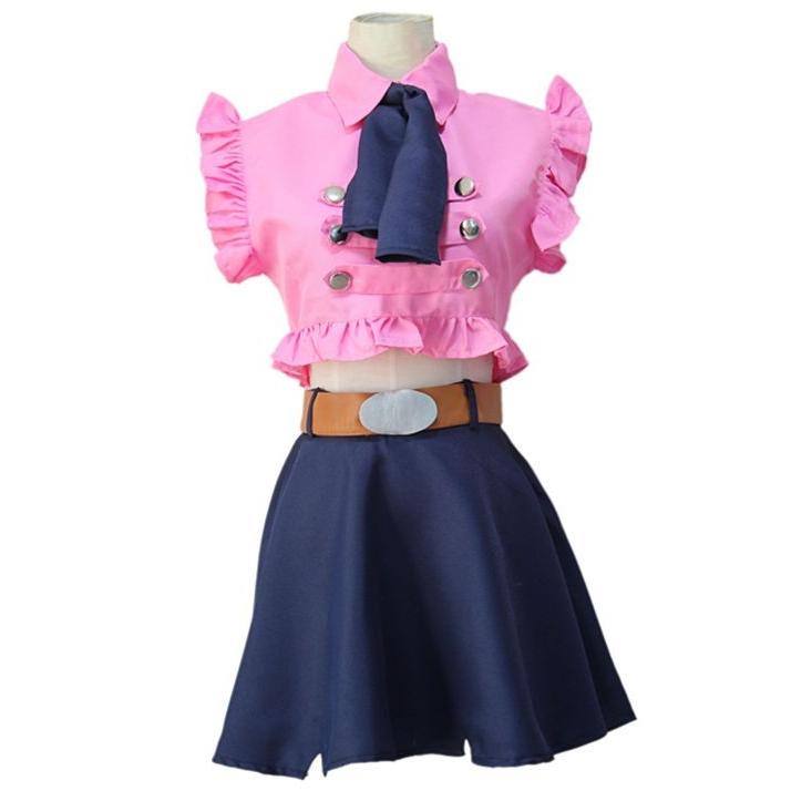 七つの大罪 風 エリザベス・リオネス コスチューム コスプレ衣装 4点