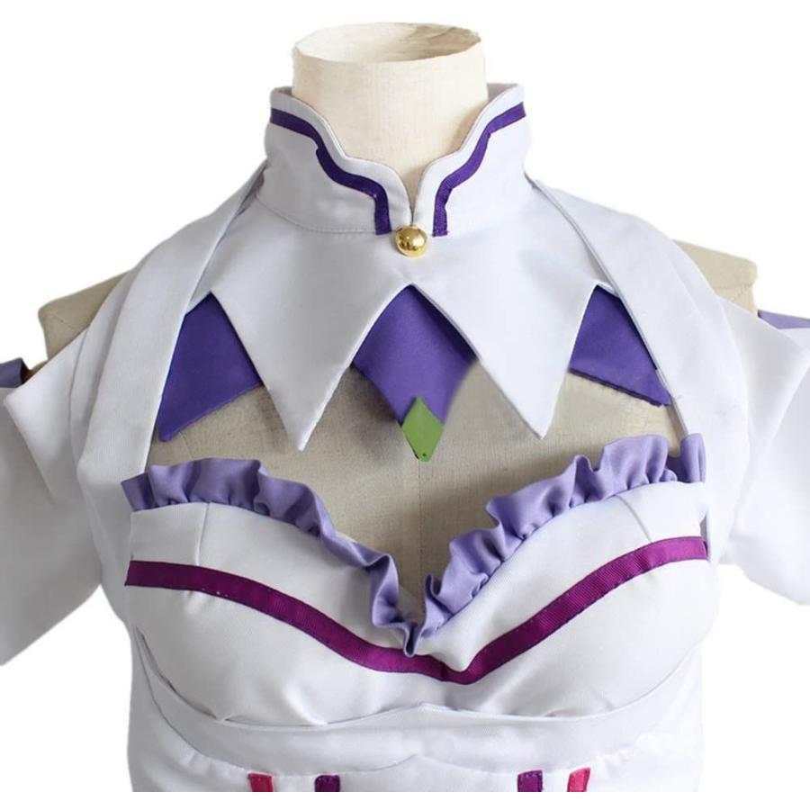 Re:ゼロから始める異世界生活 風 リゼロ エミリア コスプレ衣装