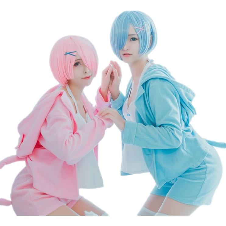 Re:ゼロから始める異世界生活 風 リゼロ レム ラム 猫パジャマ Re:ゼロから始める異世界生活 風 リゼロ レム ラム 猫パジャマ