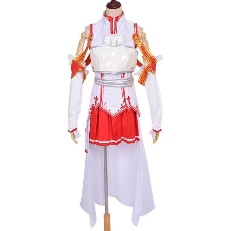 ソードアート・オンライン 風 SAO 結城明日奈 アスナ コスチューム コスプレ衣装 7点セット サイズ S〜XLの画像