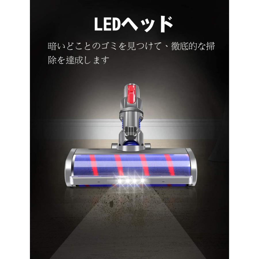 期間限定　ダイソン Dyson V7　ソフトローラクリーナーヘッド　 Dyson V7 V8 V10 V11シリーズ専用 LEDヘッド、交換部品 アクセサリー  （Slimは一部非対応）｜plusoneoneone｜03