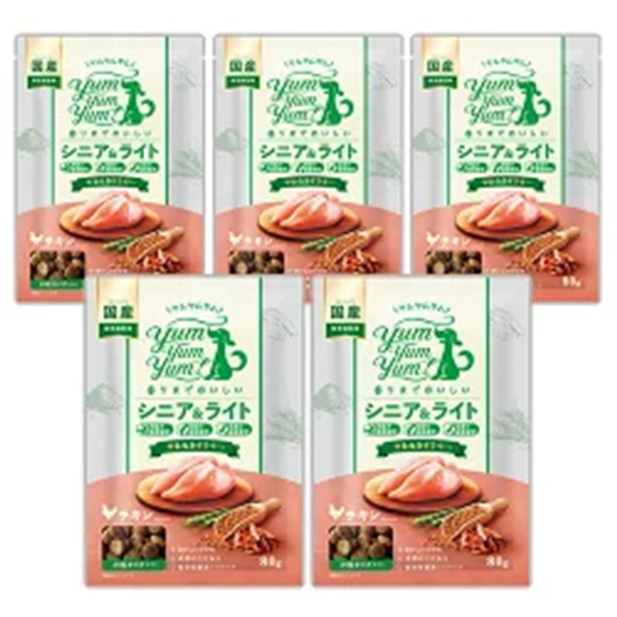 [Yum Yum Yum！]　やわらかドライ　シニア＆ライト　チキン　400g（80g×5袋） | 