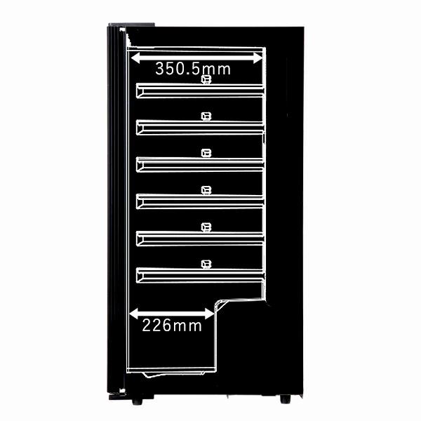 ワインセラー コンプレッサー式 21本 家庭用 小型 日本酒 一升瓶 収納可 木製棚 DWC-021C PlusQ プラスキュー 爆買 | PlusQ | 11