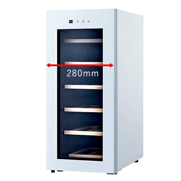 ワインセラー 家庭用 小型 12本  静音設計 木製棚 PlusQ プラスキュー ペルチェ BWC-012P(W) ホワイト 爆買 | PlusQ | 04