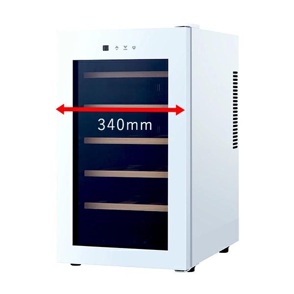 ワインセラー 家庭用 小型 18本 静音 縦型 木製棚 ペルチェ BWC-018PS(W) ホワイト PlusQ プラスキュー 爆買 | PlusQ | 06