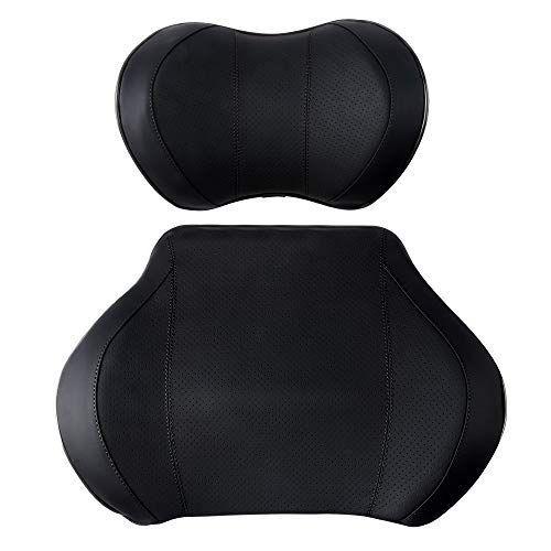 Catland 車用 ネックピロー クッション 低反発 柔らかい ウレタン Pu レザー おしゃれ 首枕 背