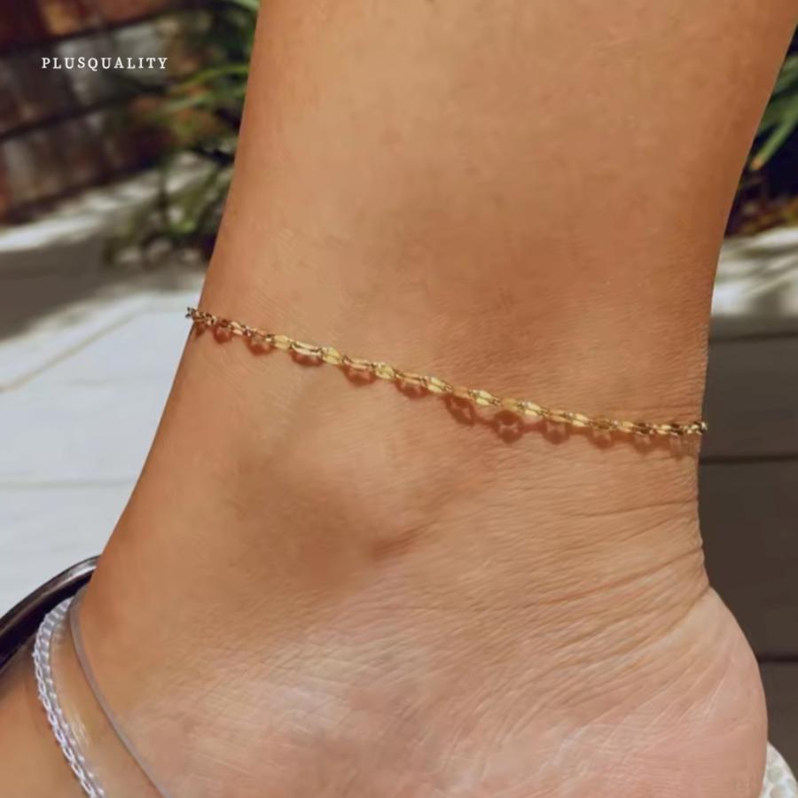 アンクレット つけっぱなし レディース サージカルステンレス アレルギー対応 ペタルチェーン 華奢 | ブランド登録なし | 12