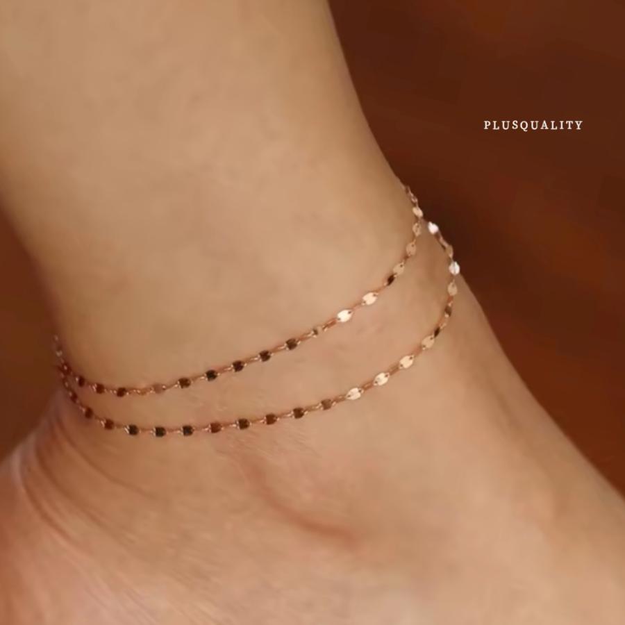 アンクレット つけっぱなし レディース サージカルステンレス アレルギー対応 ペタルチェーン 華奢 | ブランド登録なし | 14