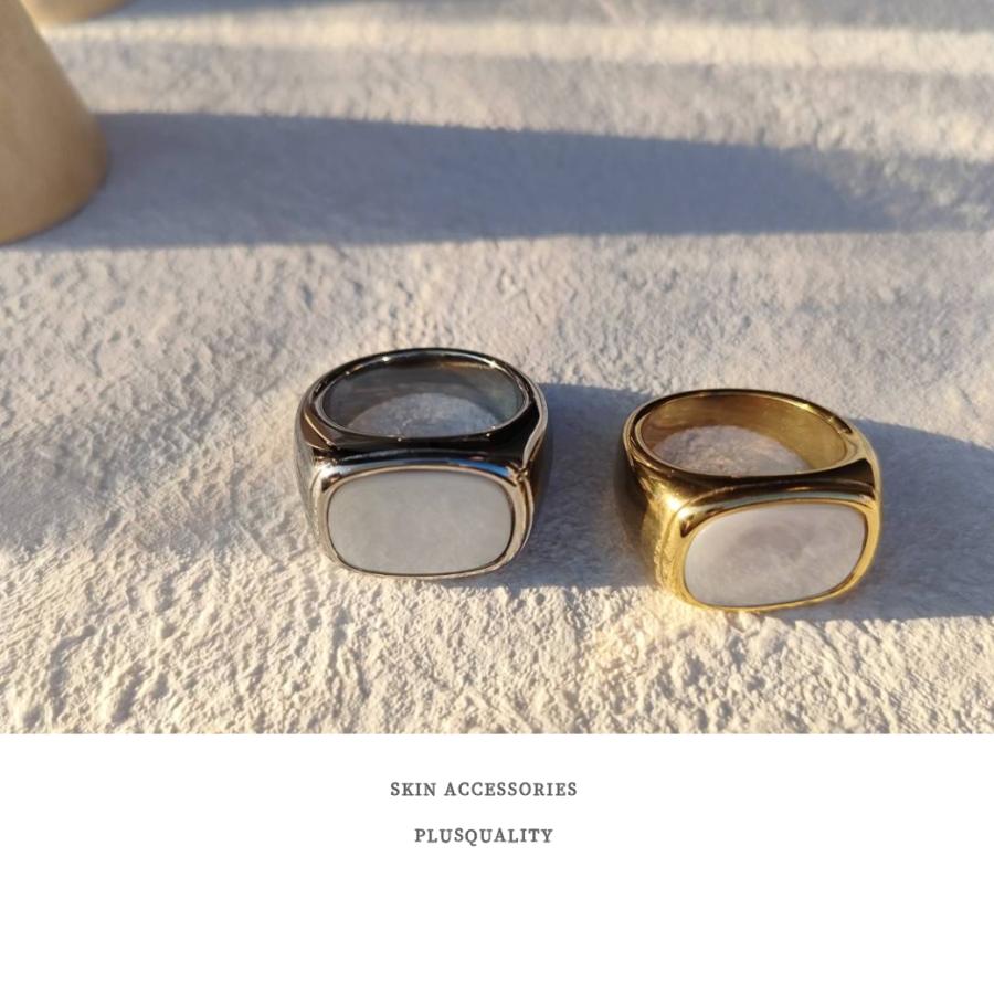 指輪 リング 太め 大きめ 大ぶり サージカルステンレス アレルギー対応 秋 冬 シェル レディース メンズ  ステンレス リング　爆買 | ブランド登録なし | 11