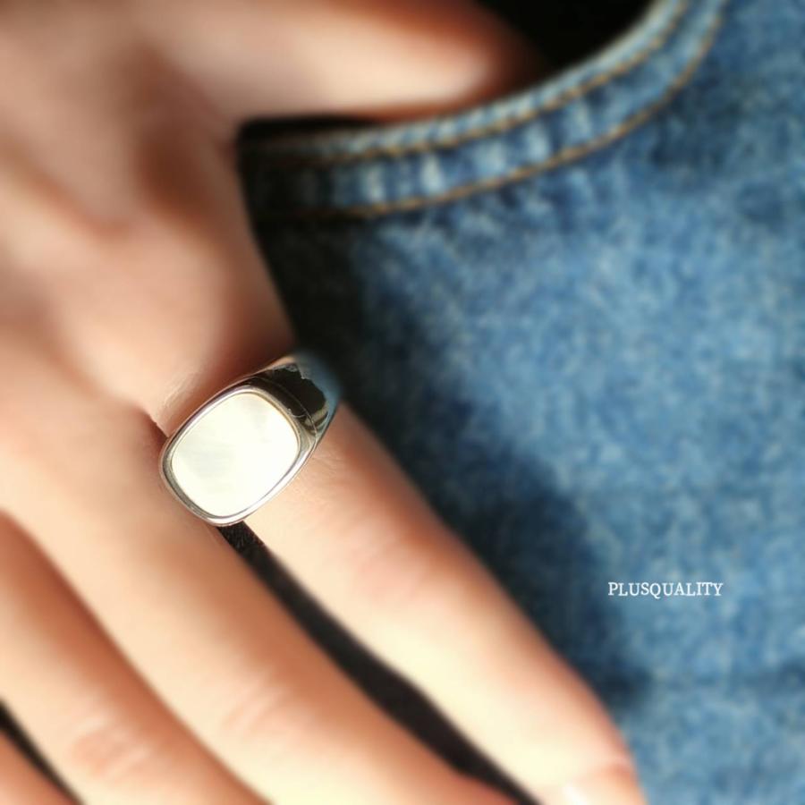 指輪 リング 太め 大きめ 大ぶり サージカルステンレス アレルギー対応 秋 冬 シェル レディース メンズ  ステンレス リング　爆買 | ブランド登録なし | 14