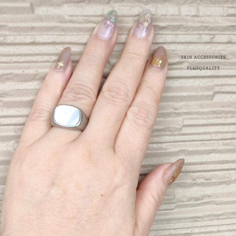 指輪 リング 太め 大きめ 大ぶり サージカルステンレス アレルギー対応 秋 冬 シェル レディース メンズ  ステンレス リング　爆買 | ブランド登録なし | 12