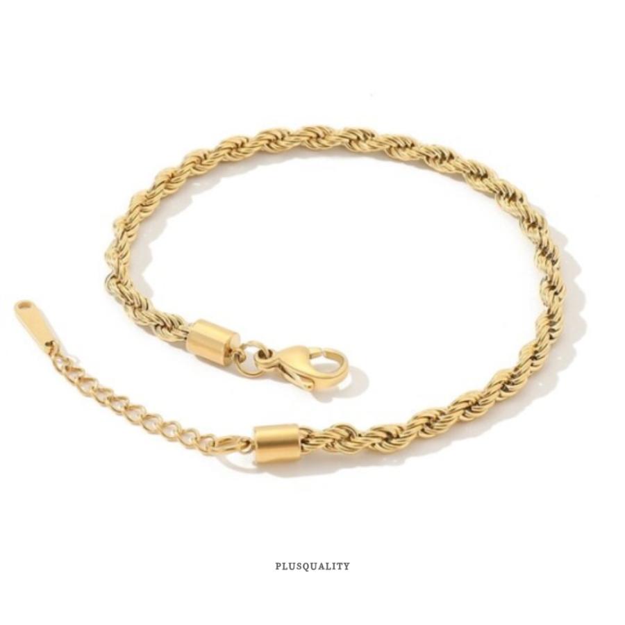 アンクレット 金属アレルギー対応 ステンレス ツイストロープチェーン つけっぱなし レディース　爆買 | ブランド登録なし | 18