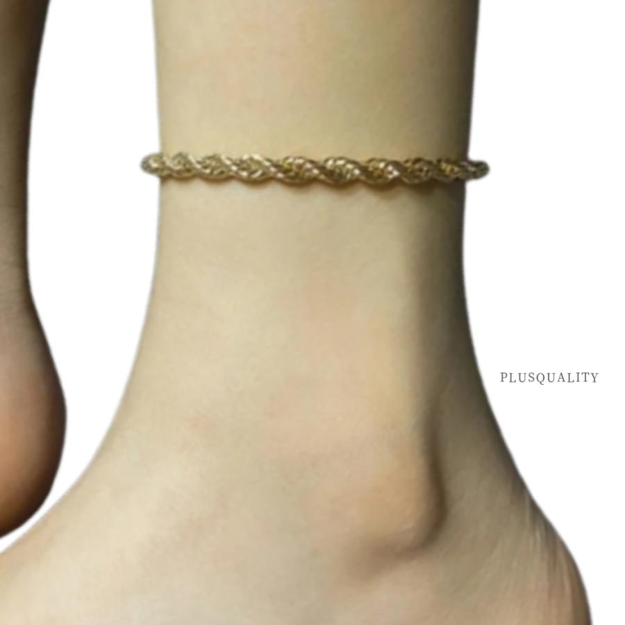 アンクレット 金属アレルギー対応 ステンレス ツイストロープチェーン つけっぱなし レディース　爆買 | ブランド登録なし | 07