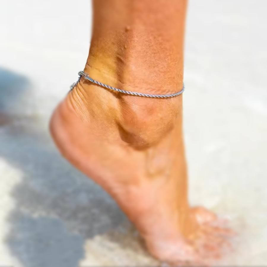 アンクレット 金属アレルギー対応 ステンレス ツイストロープチェーン つけっぱなし レディース　爆買 | ブランド登録なし | 05