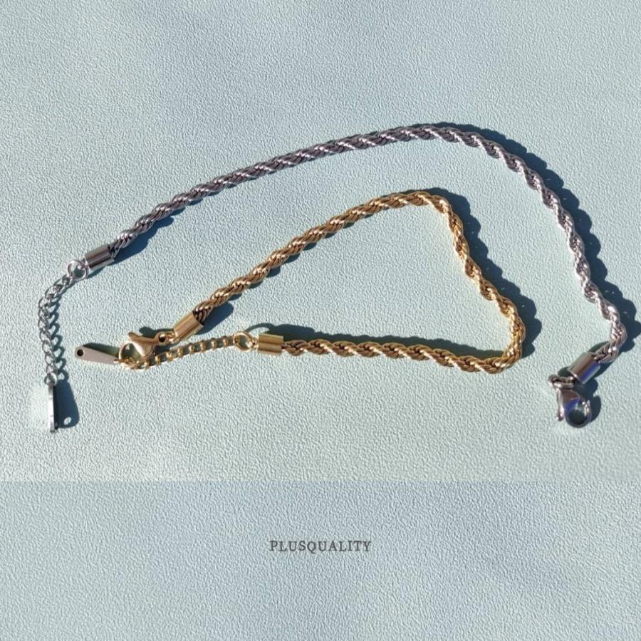 アンクレット 金属アレルギー対応 ステンレス ツイストロープチェーン つけっぱなし レディース　爆買 | ブランド登録なし | 08