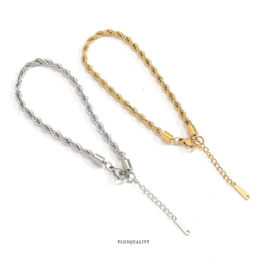 アンクレット 金属アレルギー対応 ステンレス ツイストロープチェーン つけっぱなし レディース　爆買 | ブランド登録なし | 06