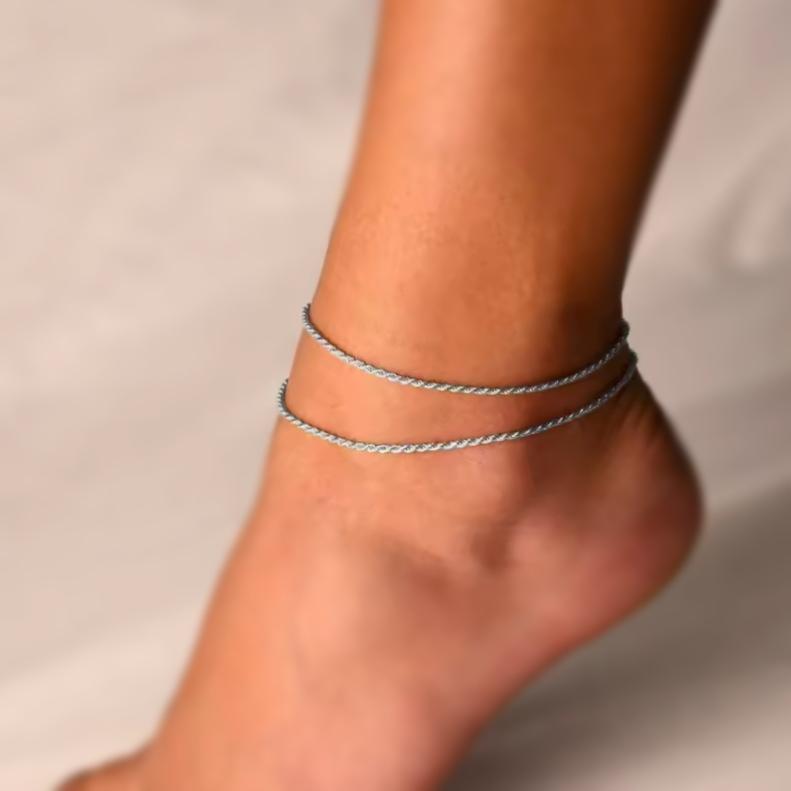 アンクレット 金属アレルギー対応 ステンレス ツイストロープチェーン つけっぱなし レディース　爆買 | ブランド登録なし | 11