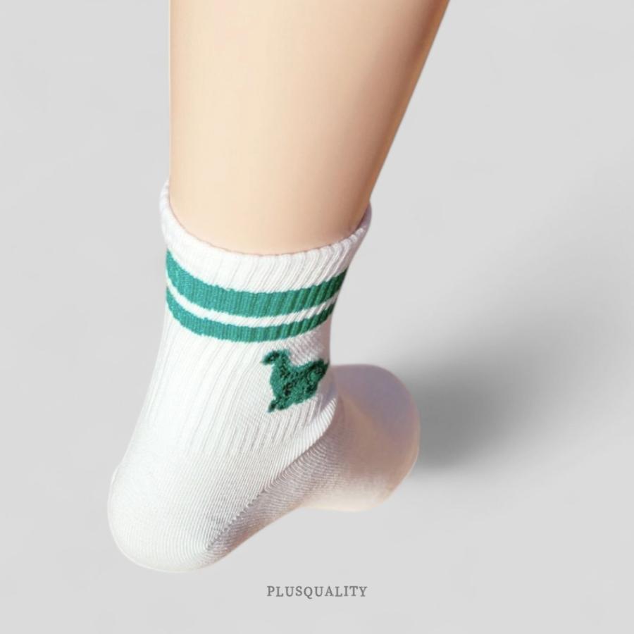 ソックス 靴下 レディース まとめ買い 5足 セット ライン 秋 白 綿 クルーソックス 白 | ブランド登録なし | 04