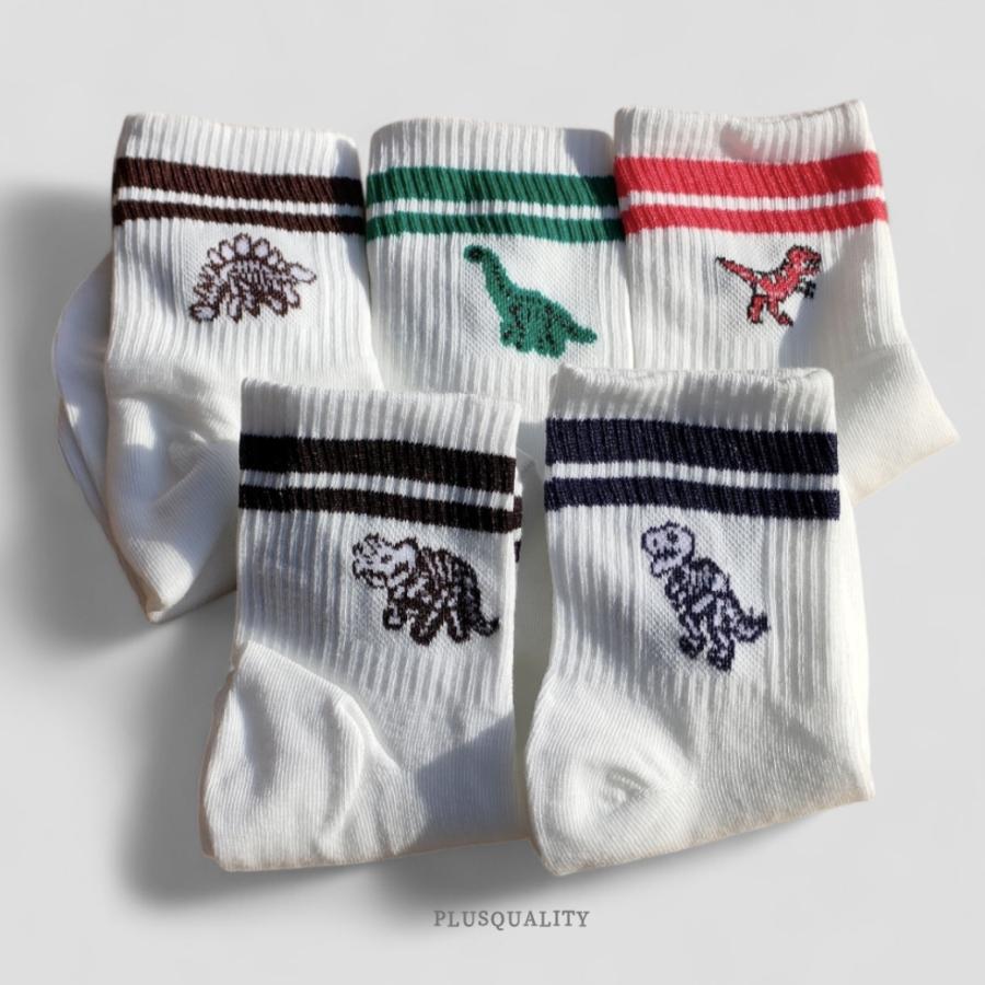 ソックス 靴下 レディース まとめ買い 5足 セット ライン 秋 白 綿 クルーソックス 白 | ブランド登録なし | 12