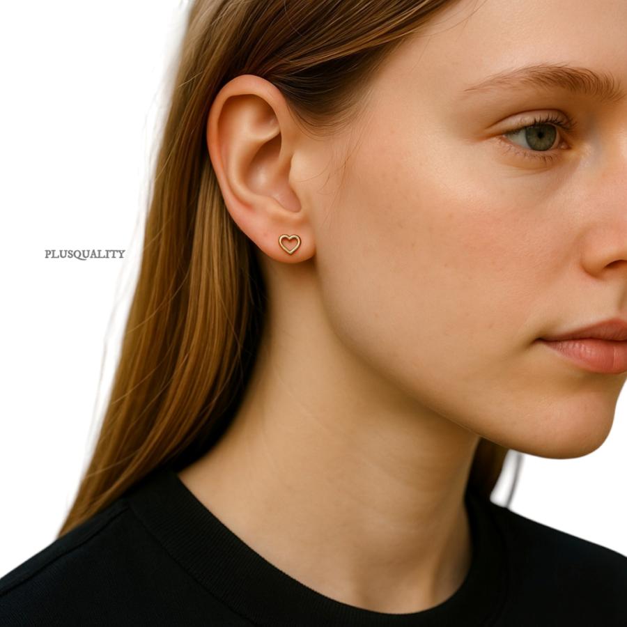 ピアス ハート つけっぱなし 金属アレルギー対応 サージカルステンレス 大人 レディース  両耳用 セカンド ステンレス ミニ ピアス　爆買 | ブランド登録なし | 05