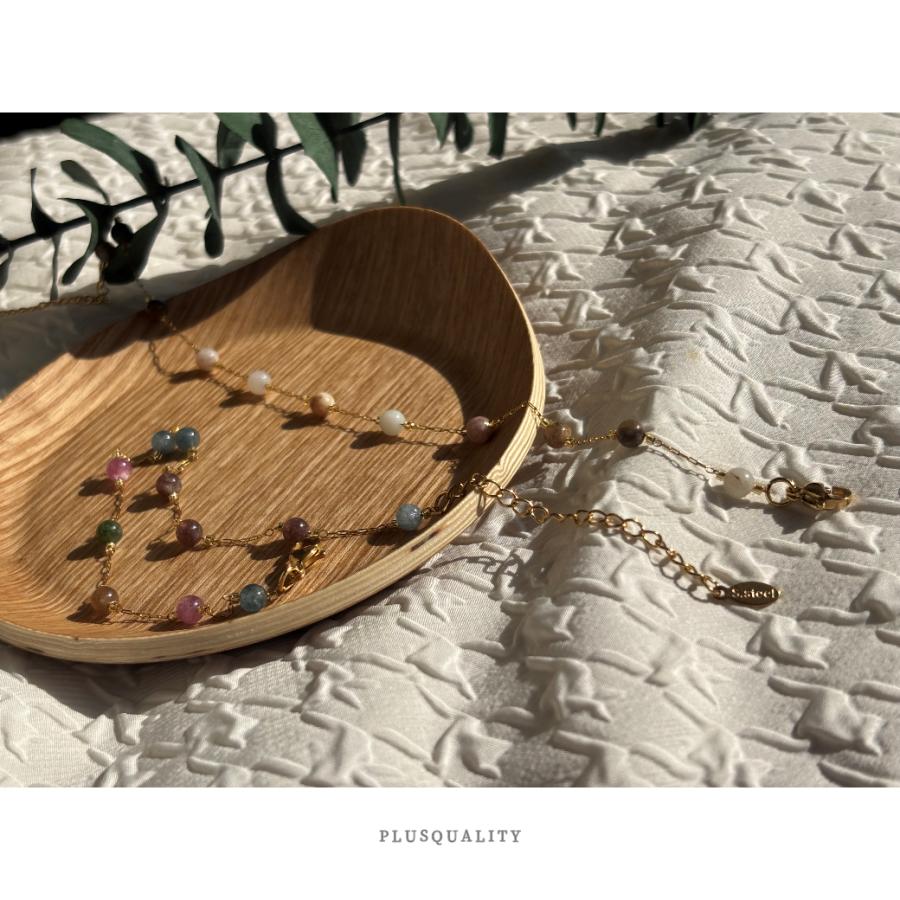 アンクレット 天然石 18金 金属アレルギー対応 サージカルステンレス チェーン つけっぱなし レディース ハワイ タイ ビーチ リゾート | ブランド登録なし | 04