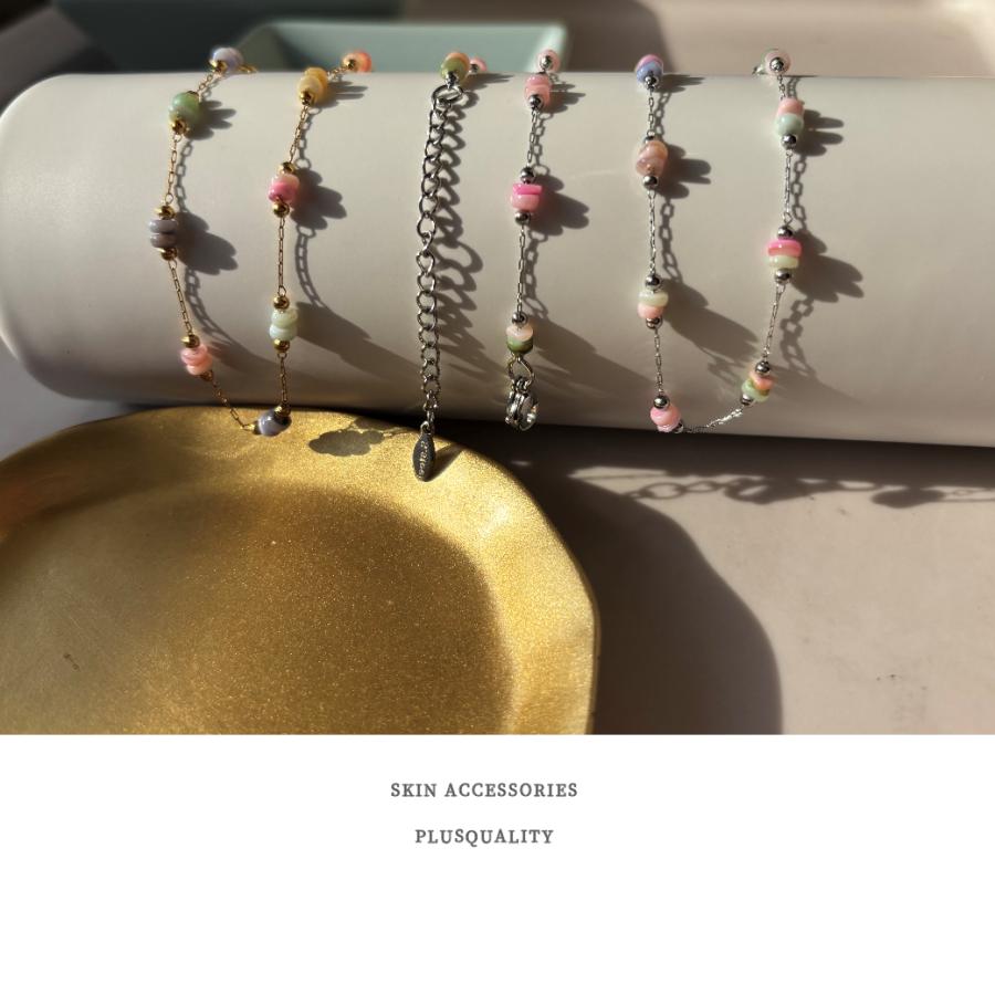 アンクレット 天然石 つけっぱなし k18 18金 レディース アレルギー対応 サージカルステンレス ハワイ タイ ビーチ リゾート | ブランド登録なし