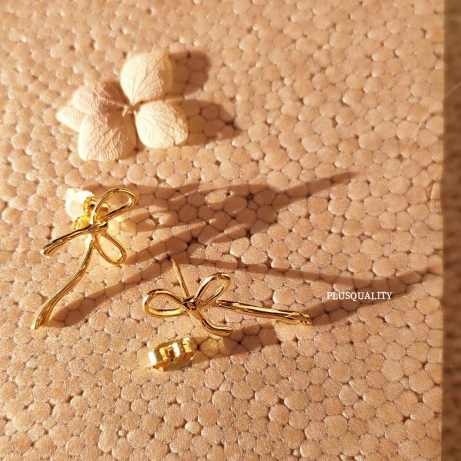 ピアス りぼん シンプル 上品 可愛い サージカルステンレス 金属アレルギー対応 大人 リボン レディース 夏 18金 ステンレス ピアス　爆買 | ブランド登録なし | 11