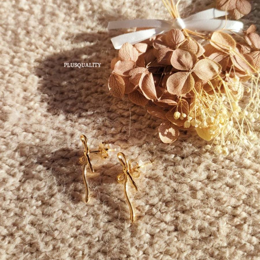 ピアス りぼん シンプル 上品 可愛い サージカルステンレス 金属アレルギー対応 大人 リボン レディース 夏 18金 ステンレス ピアス　爆買 | ブランド登録なし | 13