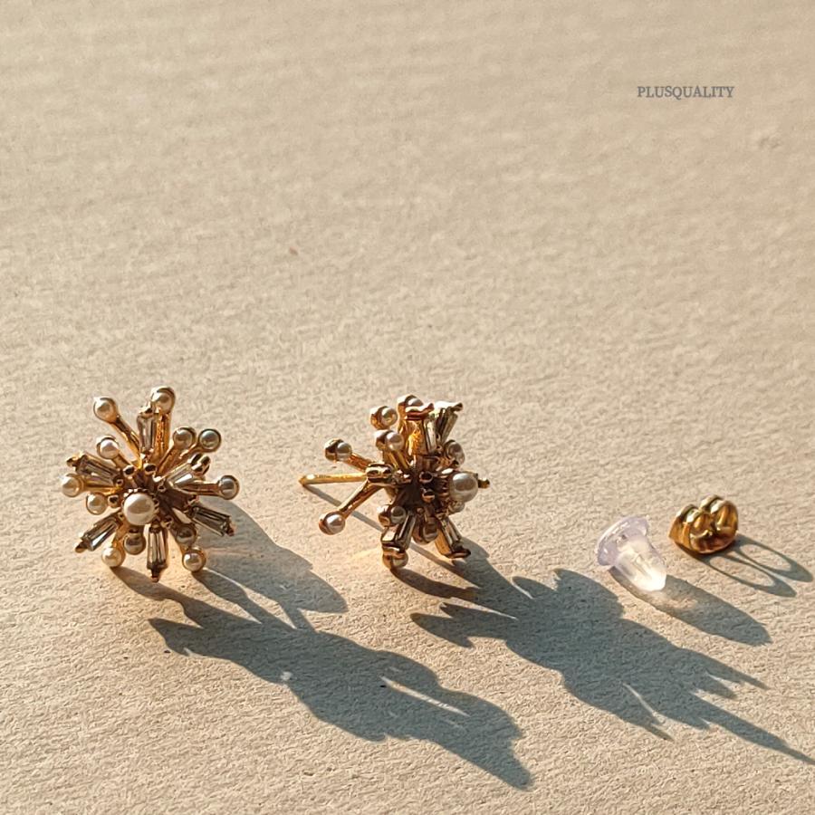 金属アレルギー対応 ピアス サージカルステンレス 華やか 大ぶり 高見え パーティ 結婚式 お呼ばれ 上品 花 18金 K18 誕生日 冬 春 | ブランド登録なし | 16