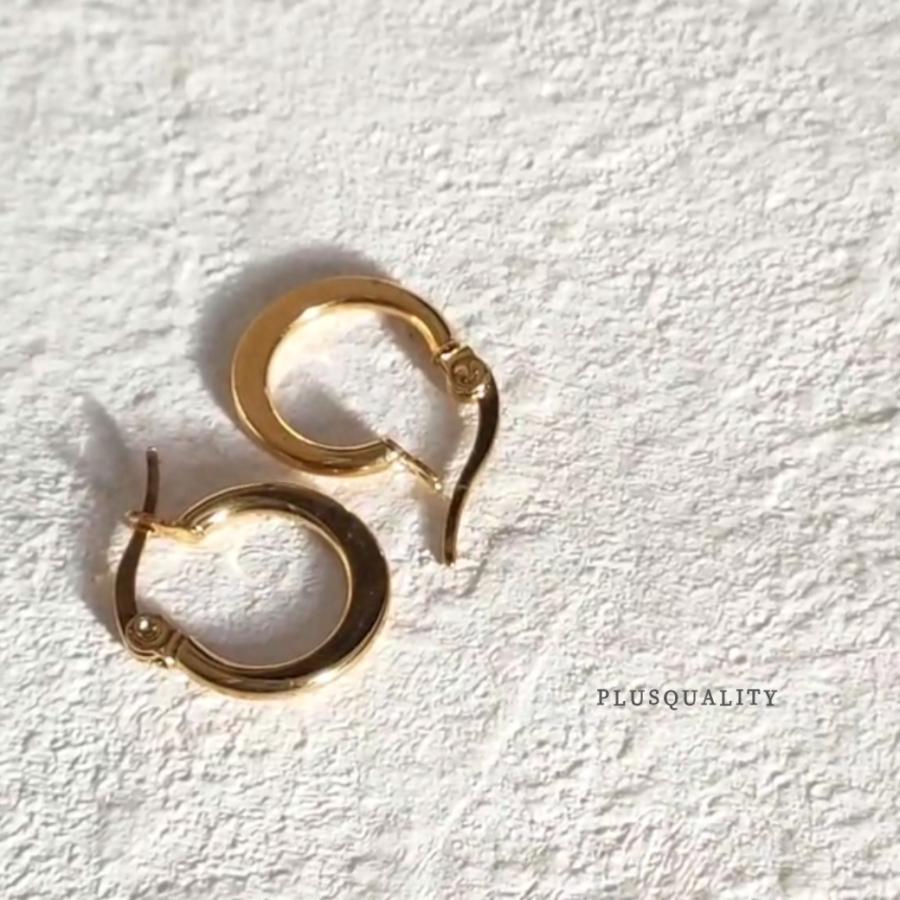 金属アレルギー対応 フープピアス サージカルステンレス つけっぱなし レディース 18金 K18 ピアス 小さめ シンプル | ブランド登録なし | 06