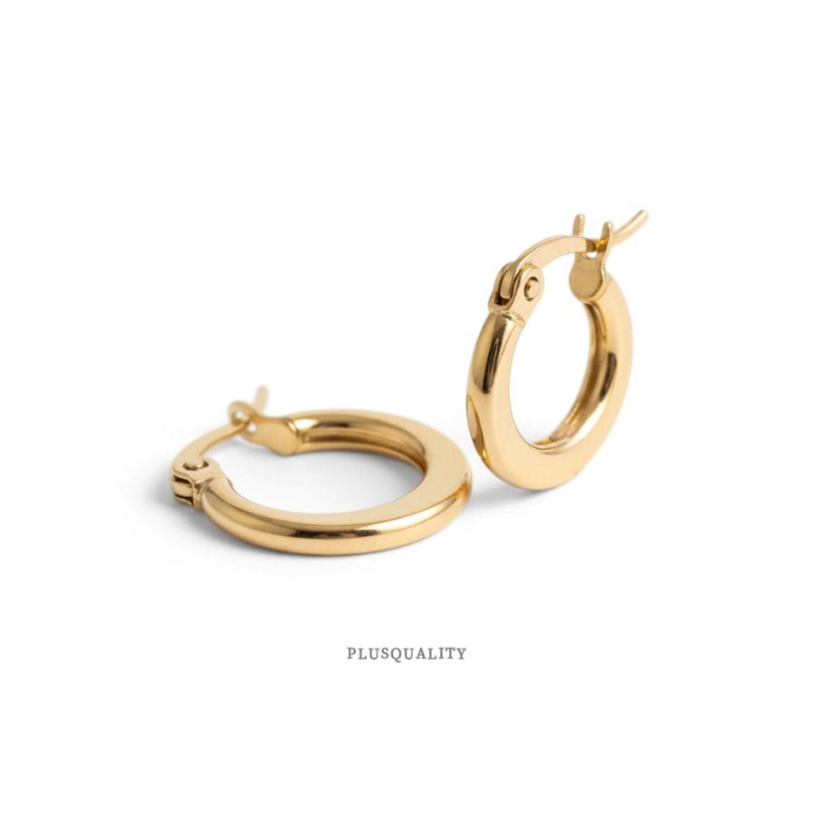 金属アレルギー対応 フープピアス サージカルステンレス つけっぱなし レディース 18金 K18 ピアス 小さめ シンプル | ブランド登録なし | 02