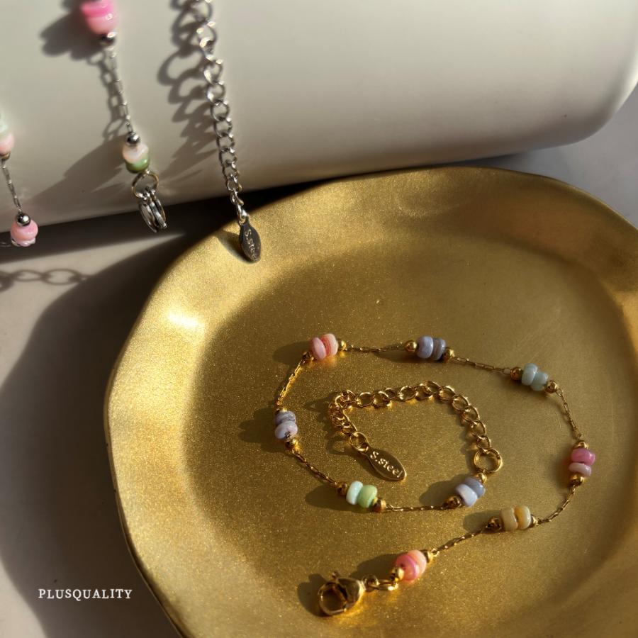 アンクレット 金属アレルギー対応 サージカルステンレス つけっぱなし レディース k18 18金 天然石 爆買 | ブランド登録なし | 11