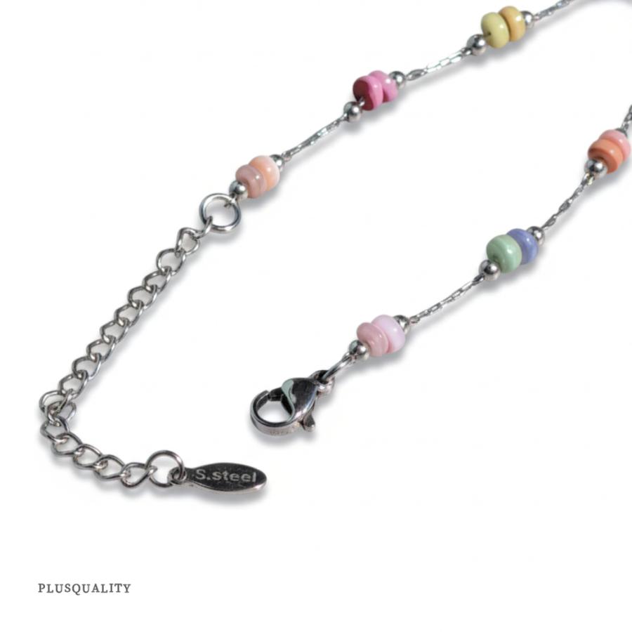 アンクレット 金属アレルギー対応 サージカルステンレス つけっぱなし レディース k18 18金 天然石 爆買 | ブランド登録なし | 05