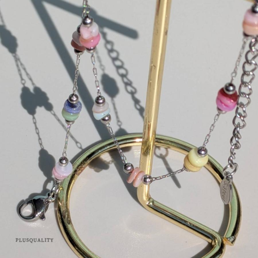 アンクレット 金属アレルギー対応 サージカルステンレス つけっぱなし レディース k18 18金 天然石 爆買 | ブランド登録なし | 07