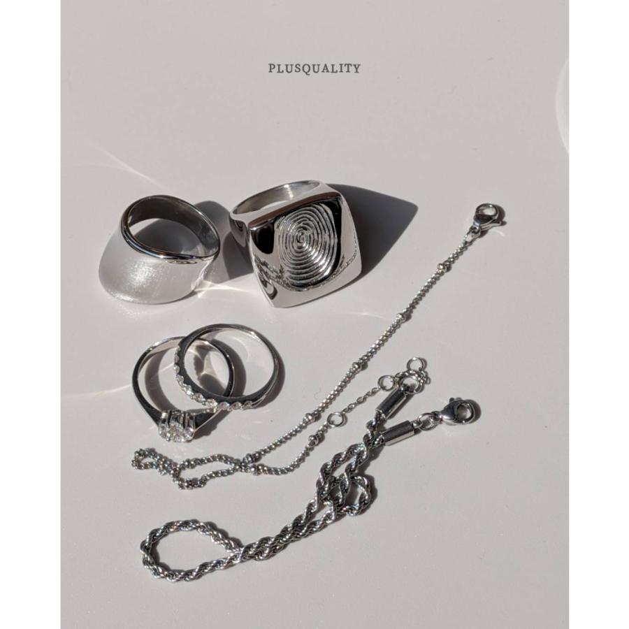 指輪 リング レディース サージカルステンレス 金属アレルギー 錆びない 人差し指 中指 太め 大き メンズ | ブランド登録なし | 02