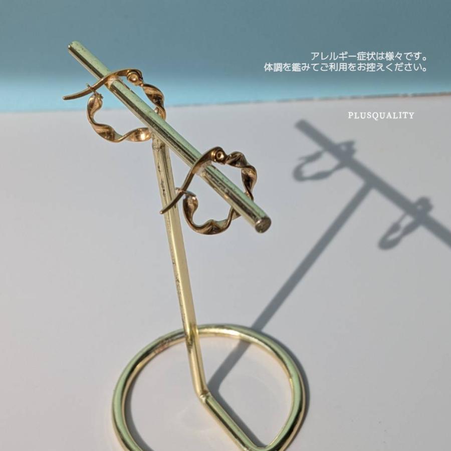 フープピアス レディース 18金 18k シンプル ピアス 軽い 金属アレルギー対応 サージカルステンレス オフィス 仕事 上品 爆買 | ブランド登録なし | 06