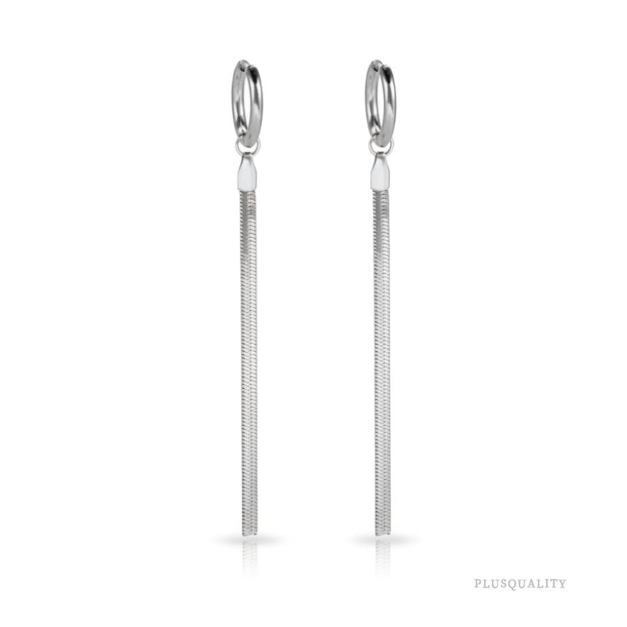 ロングピアス サージカルステンレス 金属アレルギー対応 揺れる フープ レディース 大ぶり ステンレス ピアス | ブランド登録なし | 03