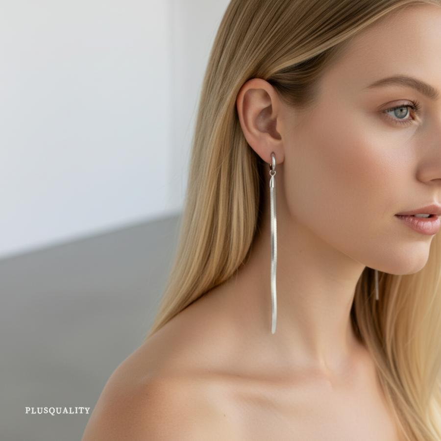 ロングピアス サージカルステンレス 金属アレルギー対応 揺れる フープ レディース 大ぶり ステンレス ピアス | ブランド登録なし | 05