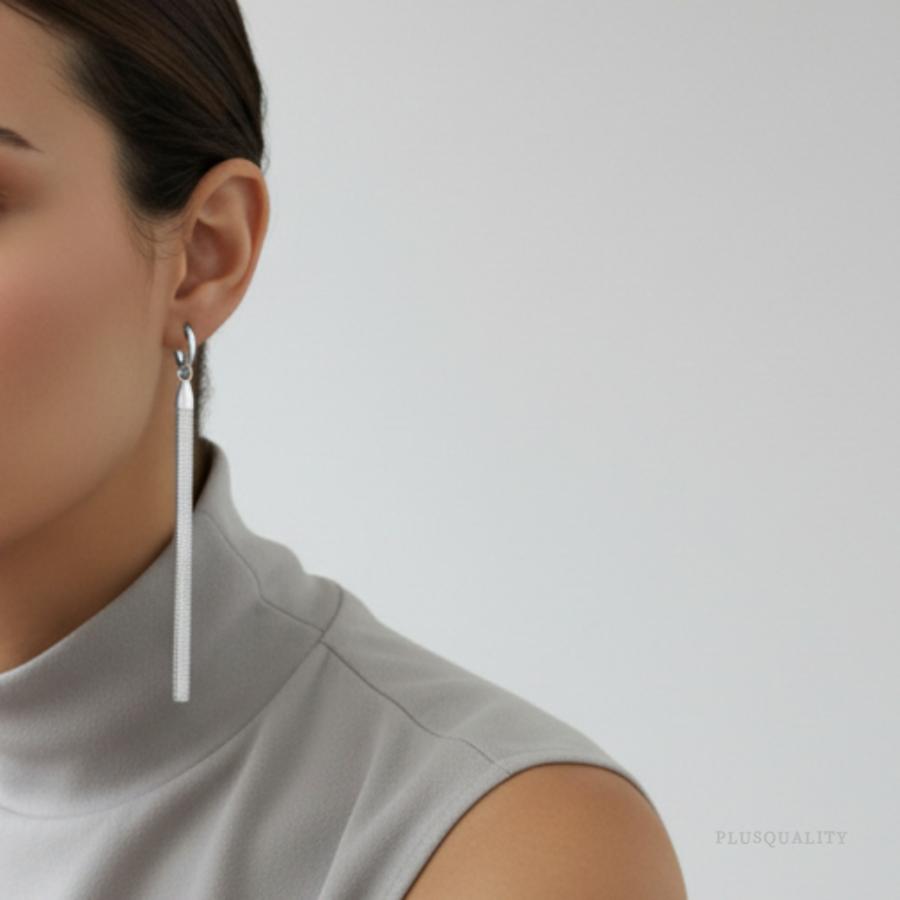 ロングピアス サージカルステンレス 金属アレルギー対応 揺れる フープ レディース 大ぶり ステンレス ピアス | ブランド登録なし | 09