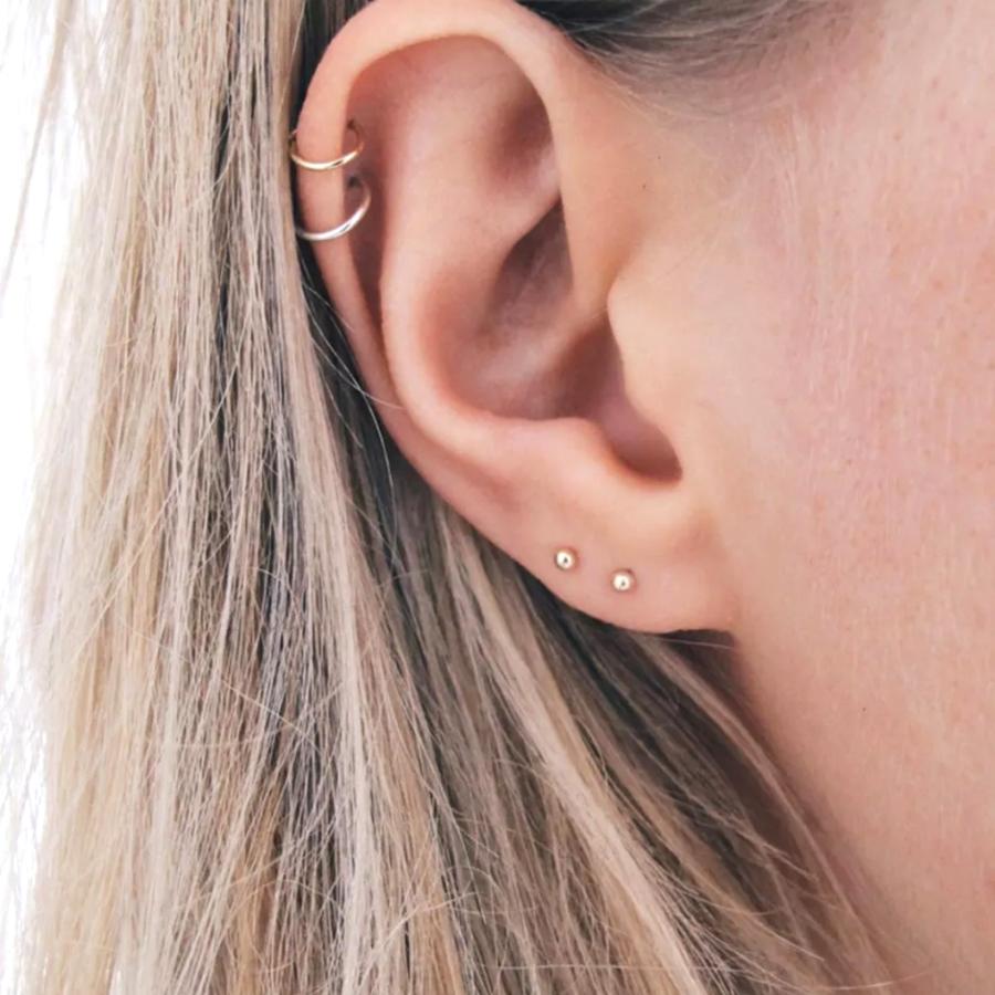 ピアス 一粒 つけっぱなし サージカルステンレス 金属アレルギー対応 18金 レディース メンズ 両耳 5mm ミニ ステンレス ピアス | ブランド登録なし | 06