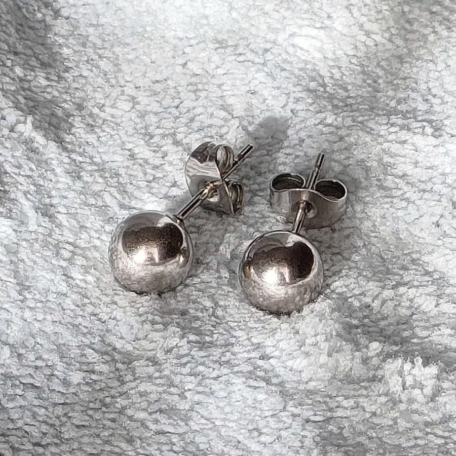 ピアス サージカルステンレス アレルギー対応 18金 一粒 つけっぱなし レディース セカンド シンプル メンズ 両耳用 7mm | ブランド登録なし | 06