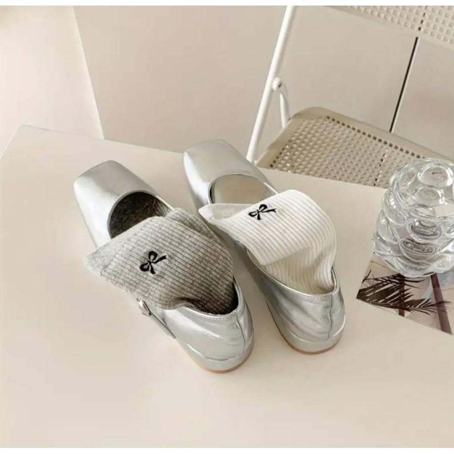 くつした 靴下 ソックス 4足セット 冬 白 綿 りぼん レディース クルーソックス | ブランド登録なし | 08